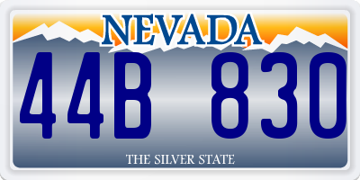 NV license plate 44B830