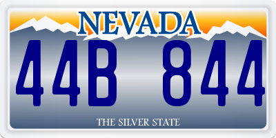 NV license plate 44B844