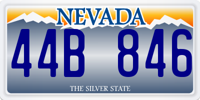 NV license plate 44B846