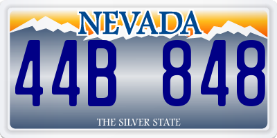 NV license plate 44B848