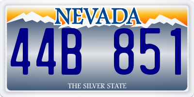 NV license plate 44B851