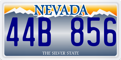 NV license plate 44B856