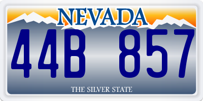 NV license plate 44B857