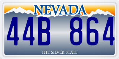 NV license plate 44B864