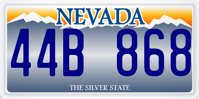 NV license plate 44B868