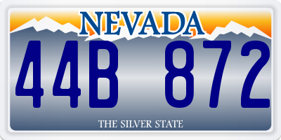 NV license plate 44B872