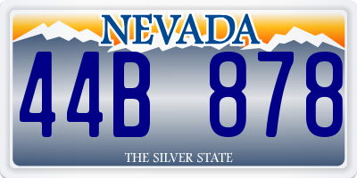NV license plate 44B878