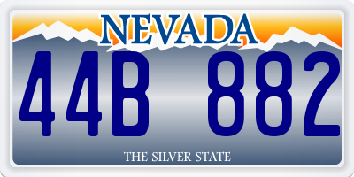 NV license plate 44B882