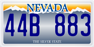 NV license plate 44B883