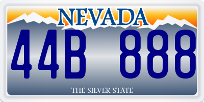 NV license plate 44B888