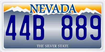 NV license plate 44B889