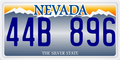 NV license plate 44B896