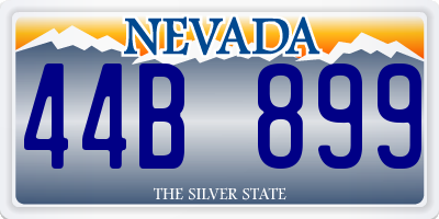 NV license plate 44B899