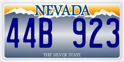 NV license plate 44B923