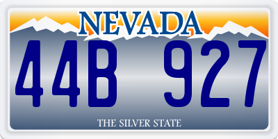 NV license plate 44B927
