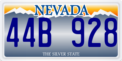 NV license plate 44B928