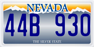 NV license plate 44B930