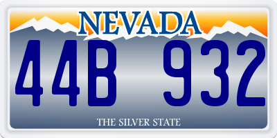 NV license plate 44B932