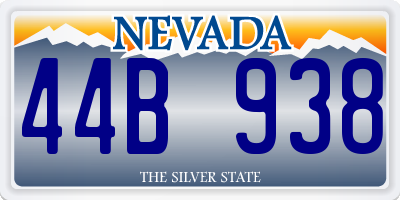 NV license plate 44B938