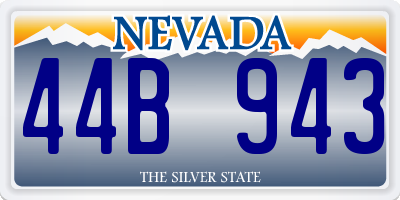 NV license plate 44B943