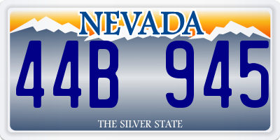 NV license plate 44B945