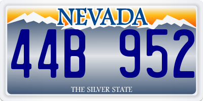 NV license plate 44B952