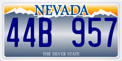 NV license plate 44B957