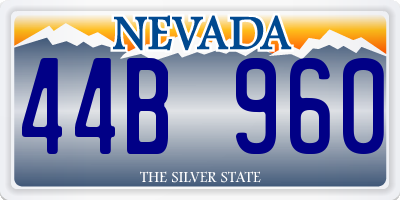 NV license plate 44B960