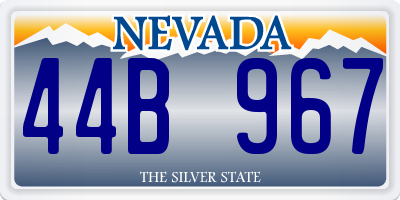 NV license plate 44B967