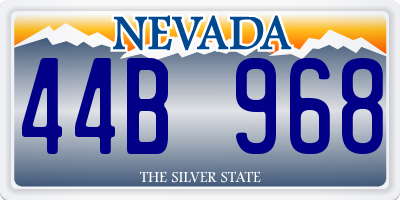 NV license plate 44B968