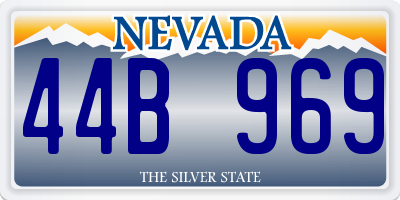 NV license plate 44B969