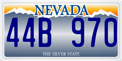 NV license plate 44B970