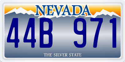 NV license plate 44B971