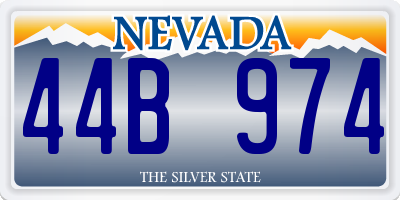 NV license plate 44B974