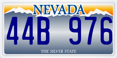 NV license plate 44B976