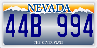 NV license plate 44B994