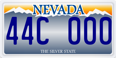 NV license plate 44C000