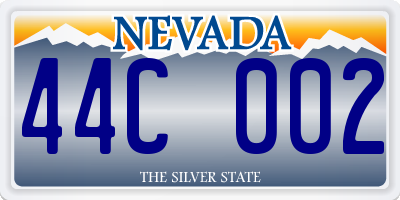 NV license plate 44C002