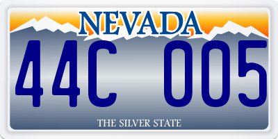 NV license plate 44C005