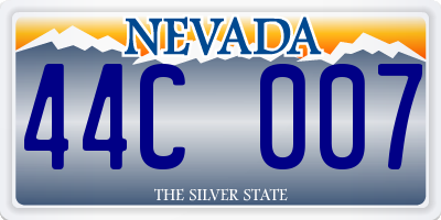 NV license plate 44C007