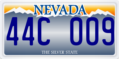 NV license plate 44C009