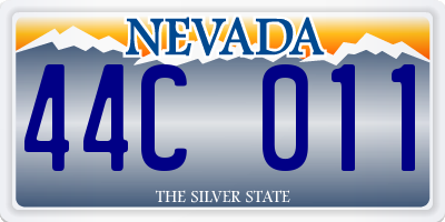 NV license plate 44C011