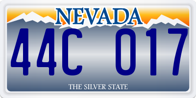 NV license plate 44C017