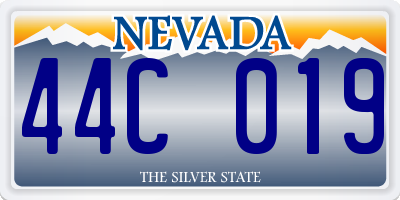 NV license plate 44C019