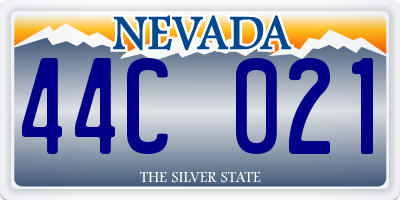 NV license plate 44C021