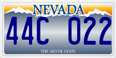 NV license plate 44C022