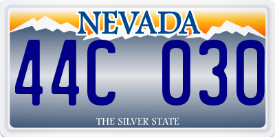 NV license plate 44C030