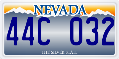 NV license plate 44C032
