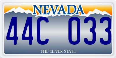 NV license plate 44C033