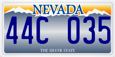 NV license plate 44C035